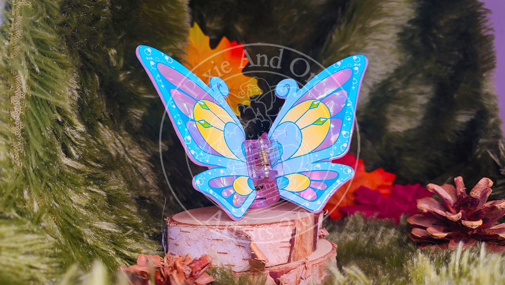 Pince à Cheveux Ailes Fée du feu