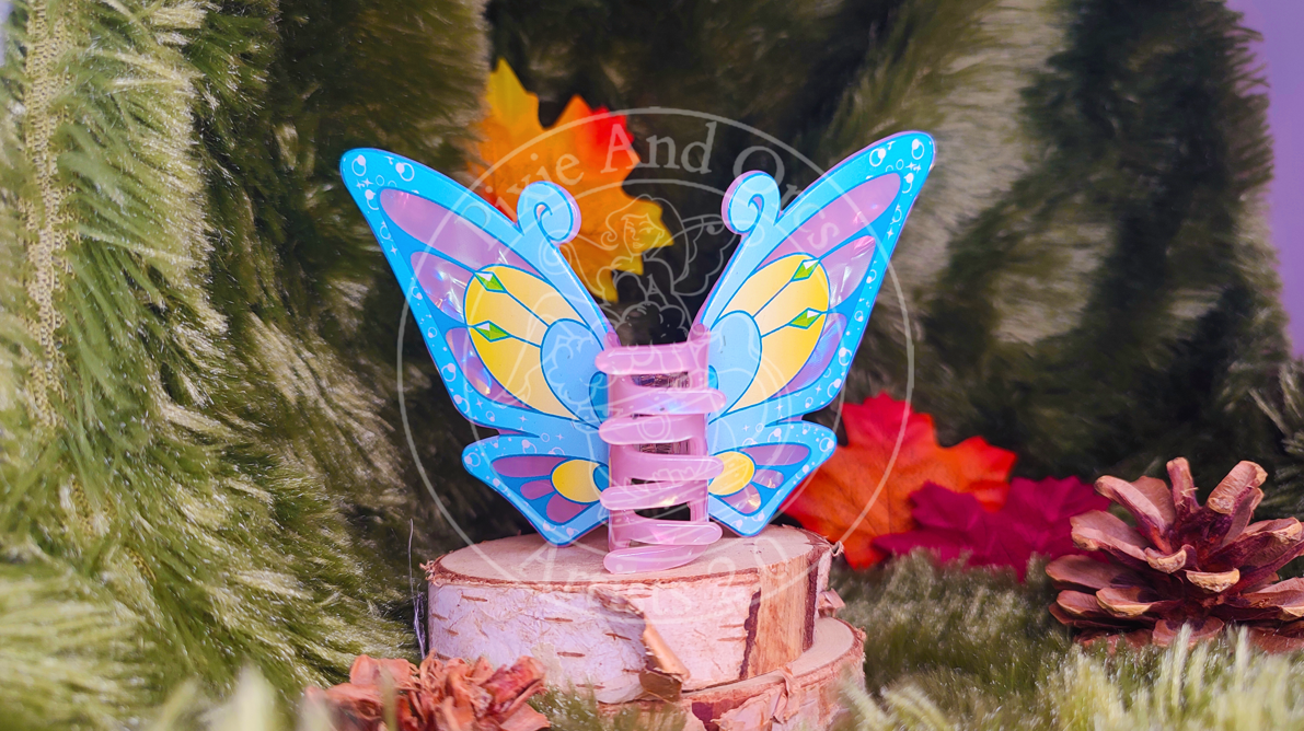 Pince à Cheveux Ailes Fée du feu