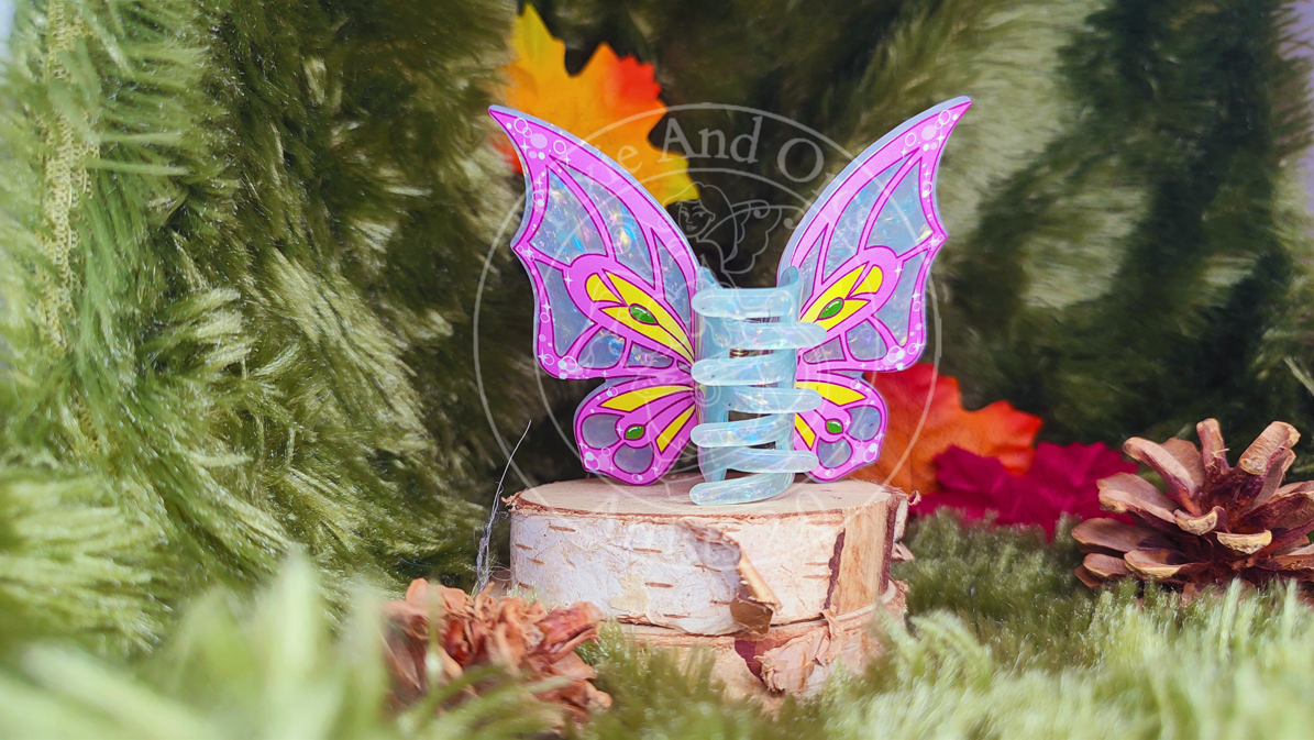 Pince à Cheveux Ailes Fée des fleurs