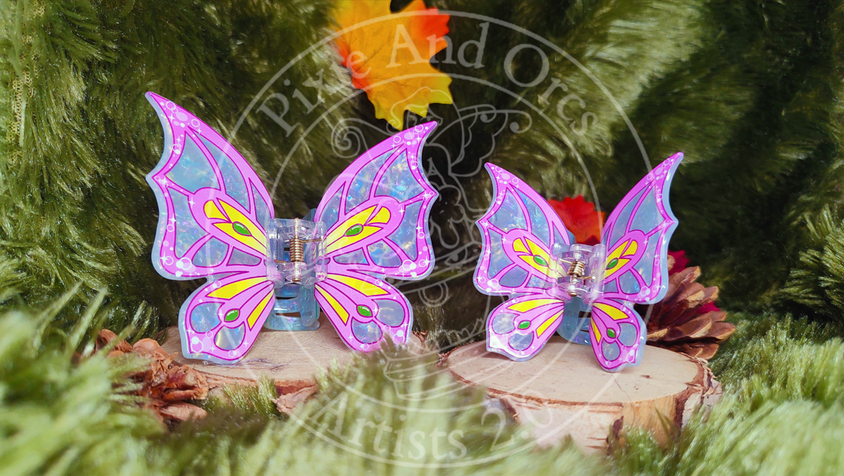 Pince à Cheveux Ailes Fée des fleurs