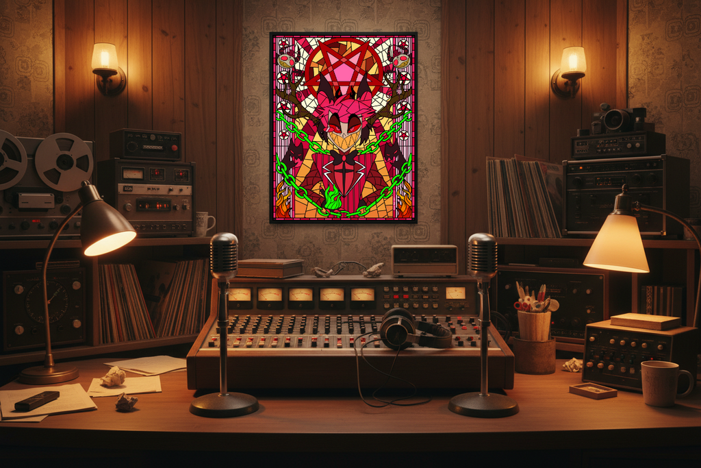 Cadre Lumineux Vitrail Alastor