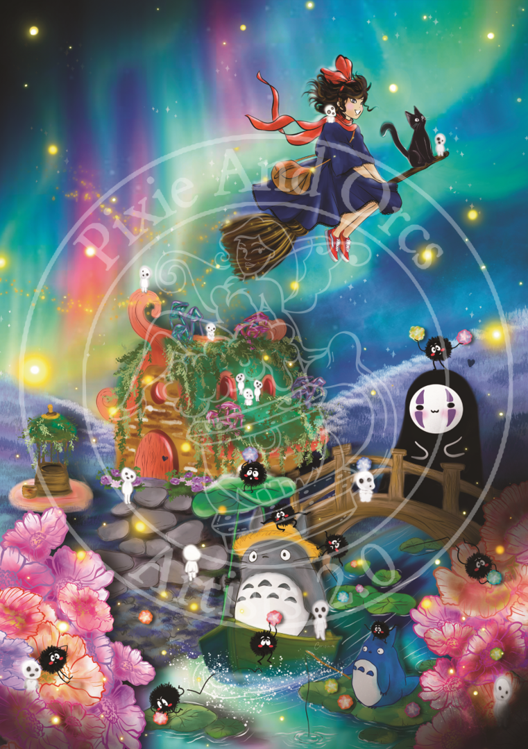 Affiche Ghibli Spirit - Pour Cadre Lumineux