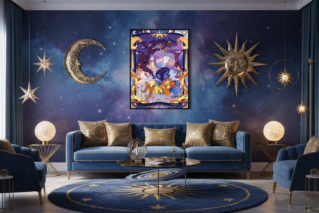 Affiche Amour Astral - Pour Cadre Lumineux