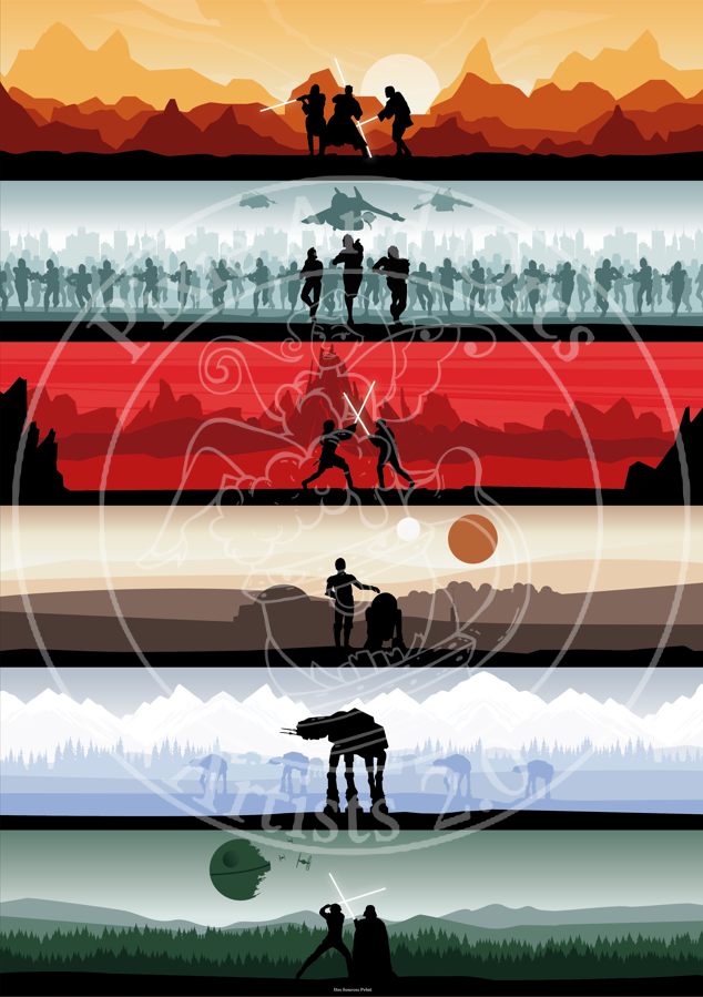 Affiche Star Wars Scene - Pour Cadre Lumineux