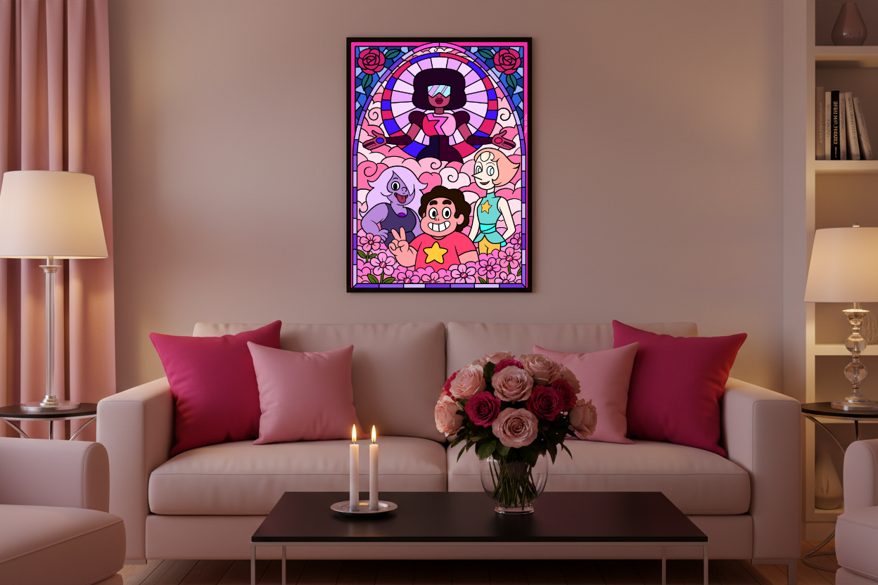 Cadre Lumineux Vitrail Steven Universe