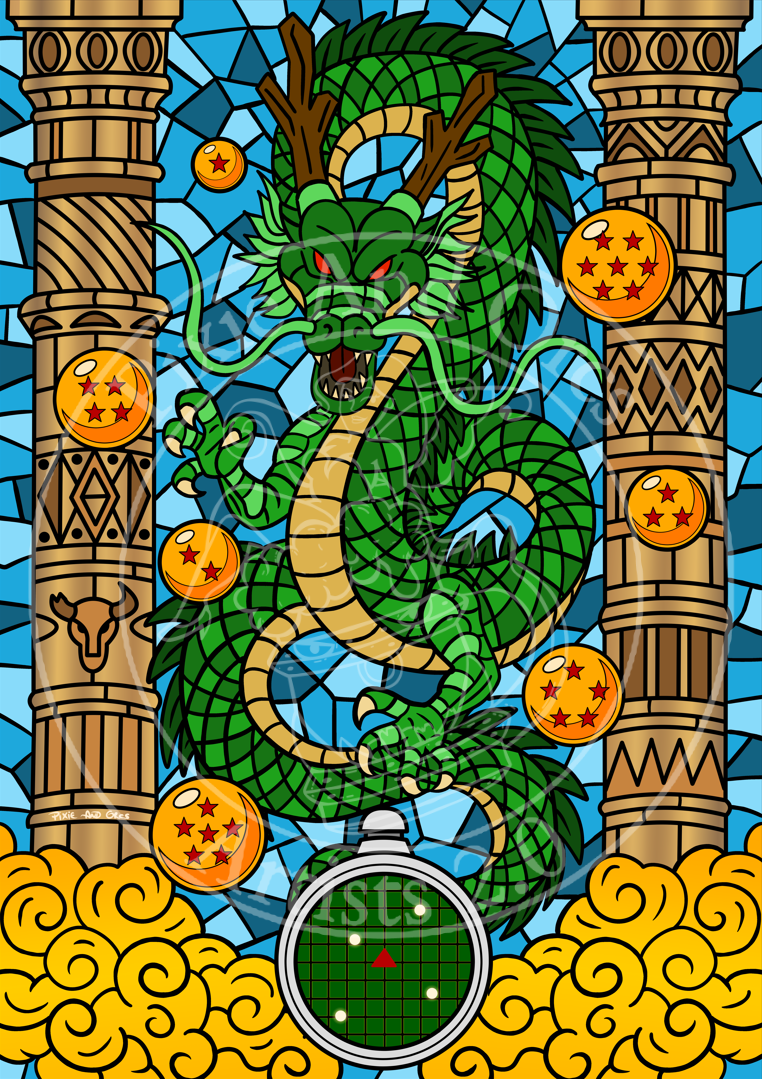 Affiche Vitrail Dragon Ball