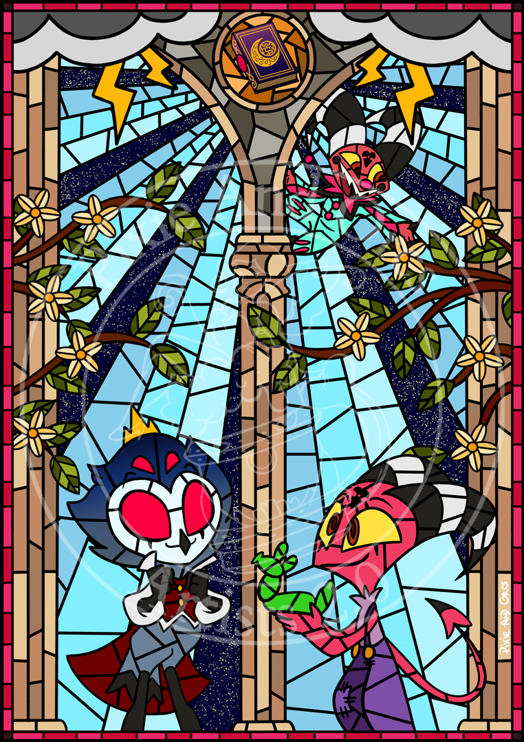 Affiche Vitrail Helluva Boss