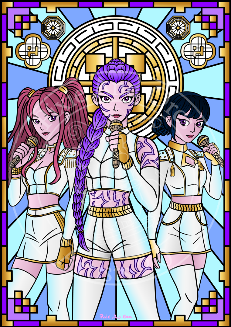 Affiche Vitrail Huntrix