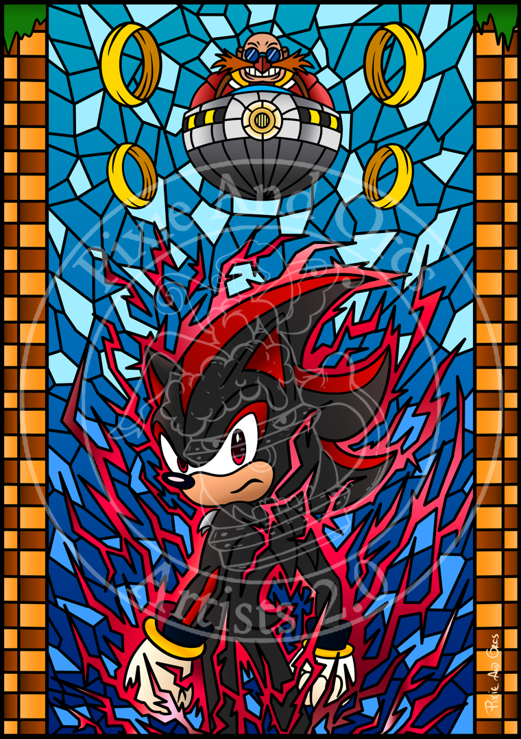Affiche Vitrail Shadow - Sonic