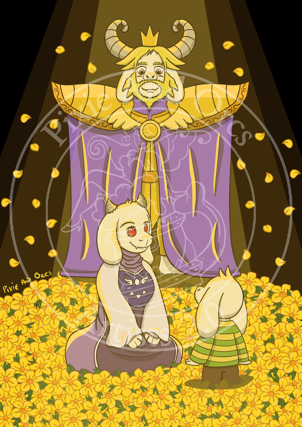 Cadre Lumineux Undertale Famille Royale