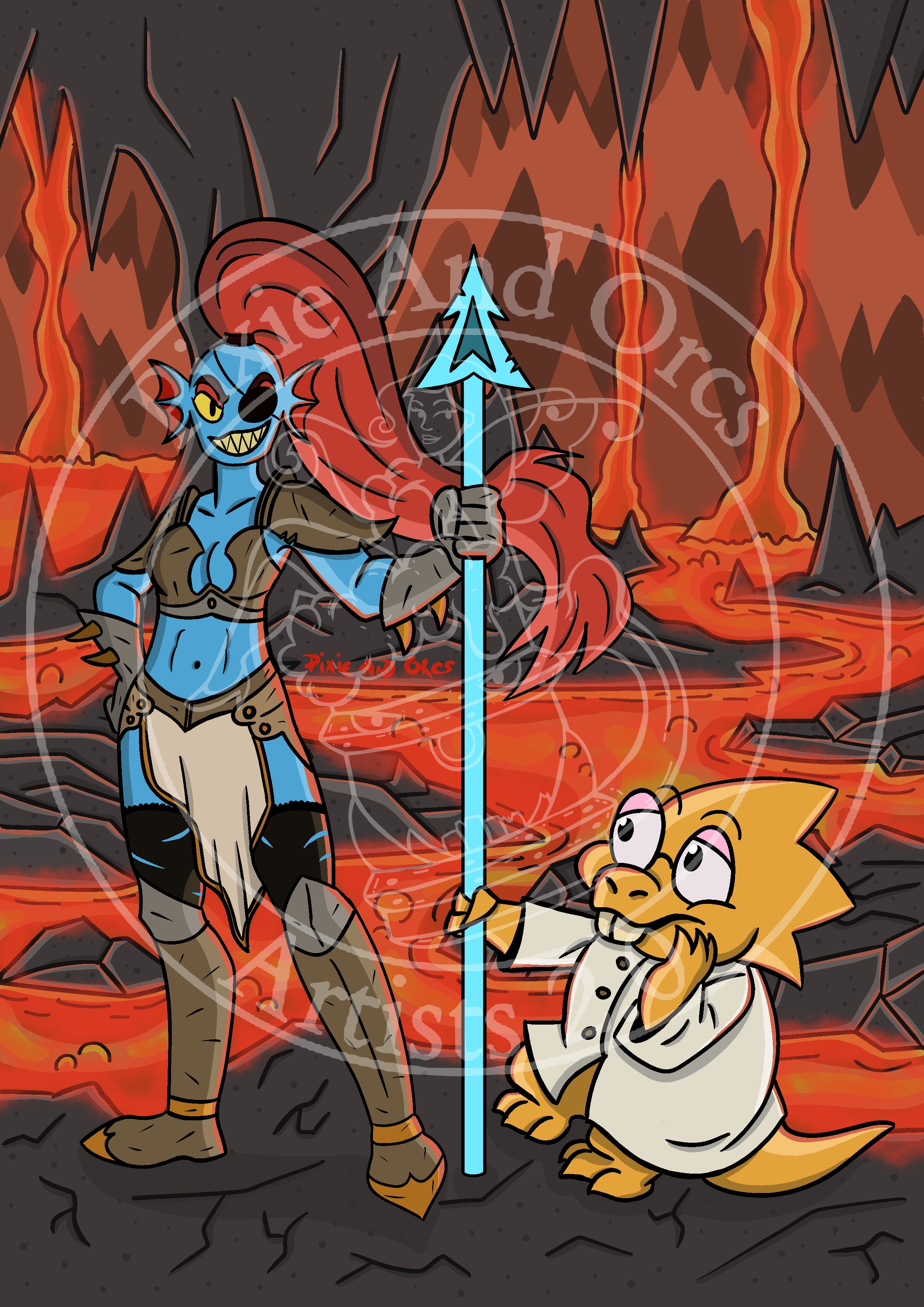 Affiche Undertale Undyne Alphys